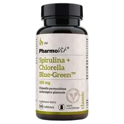 Pharmovit Spirulina+Chlorella Blue Green, tabletki, 180 szt.