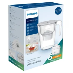 Philips, dzbanek filtrujący, biały + 6 filtrów, model AWP2933WHT6/58, 1 szt.