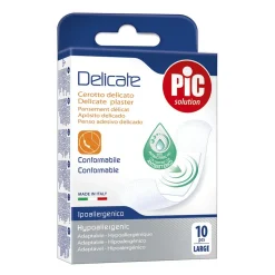 PiC Delicate, plastry antybakteryjne, 25 mm x 72 mm, duże, 10 szt.