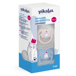 Pikabu Baby Care, smoczek dynamiczny uspokajający, 0-3 m, 2 szt.