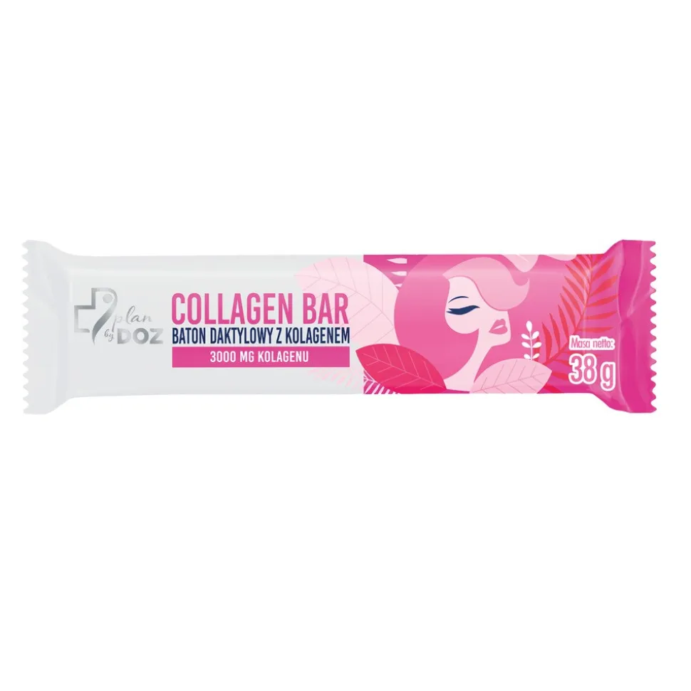 Plan by DOZ, Collagen Bar, baton daktylowy o smaku słonego karmelu, 38 g