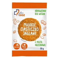 Plan by DOZ, Miękkie ciasteczko jaglane z pastą orzechową, 50 g