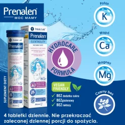 Prenalen Elektrolity, tabletki musujące, smak ananas-pomarańcza, 20 szt.