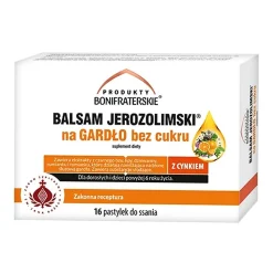 Produkty Bonifraterskie Balsam Jerozolimski na gardło bez cukru, pastylki do ssania, 16 szt.