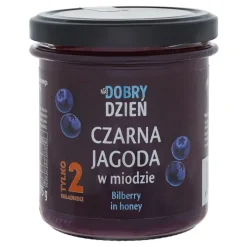 Pszczelarz Kozacki, Na dobry dzień, miód z czarnymi jagodami, 375 g