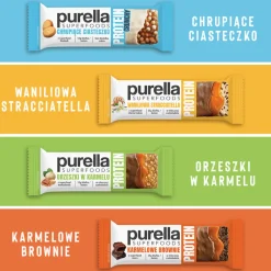 Purella Superfoods, Chrupiące ciasteczko, baton proteinowy, 45 g