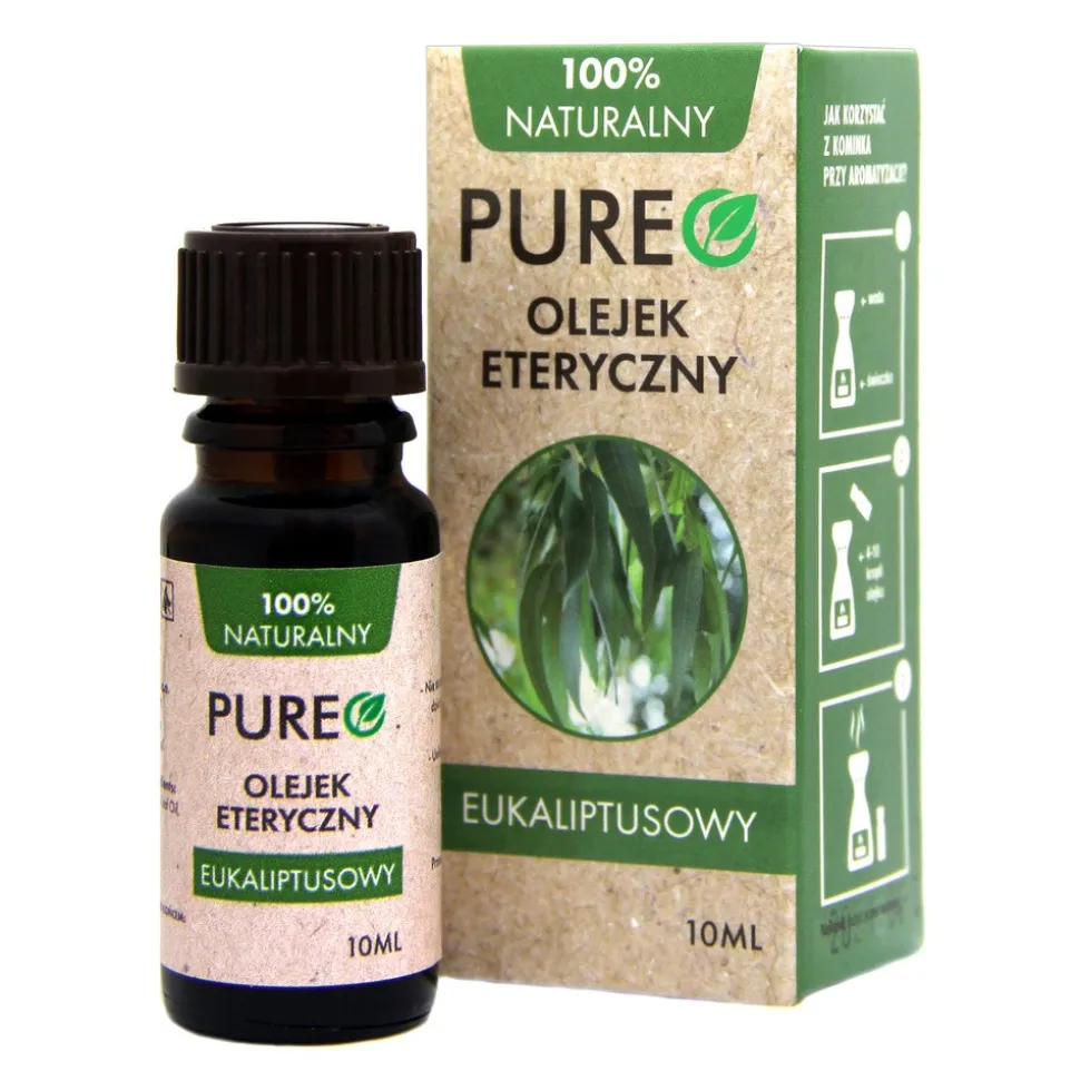 Pureo, naturalny olejek eteryczny eukaliptusowy, 10 ml