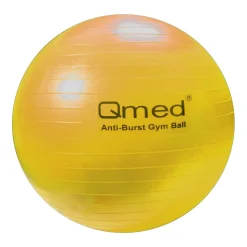 Qmed ABS Gym Ball, piłka rehabilitacyjna z systemem ABS i z pompką, średnica 45 cm, żółta, 1 szt.