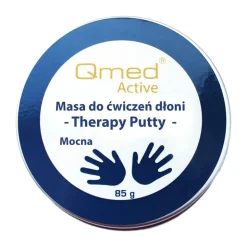 Qmed Active Therapy Putty, masa do ćwiczeń dłoni, mocna – niebieska, 1 szt.