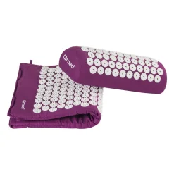 Qmed Acupressure Set, mata do akupresury z poduszką, fioletowa, 1 szt.