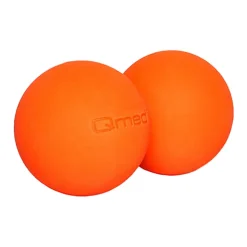 Qmed Lacrosse Duo Ball, mini wałek rehabilitacyjny i do masażu, pomarańczowy, 1 szt.