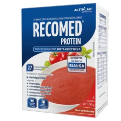 RecoMed Protein, krem pomidorowy, proszek, saszetki, 4 szt. x 100 g
