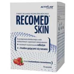 Recomed Skin, na odleżyny i rany, proszek o smaku truskawkowo-żurawinowym, 10 x 25 g