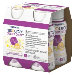 Resource Diabet Plus, smak waniliowy, 4 x 200 ml
