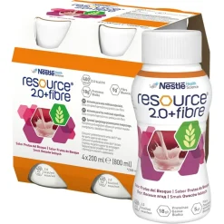 Resource 2.0+Fibre, płyn o smaku owoców leśnych, 4 x 200 ml