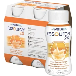 Resource 2.0, płyn o smaku ananas-mango, 4 x 200 ml