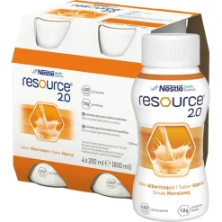Resource 2.0, płyn o smaku morelowym, 4 x 200 ml