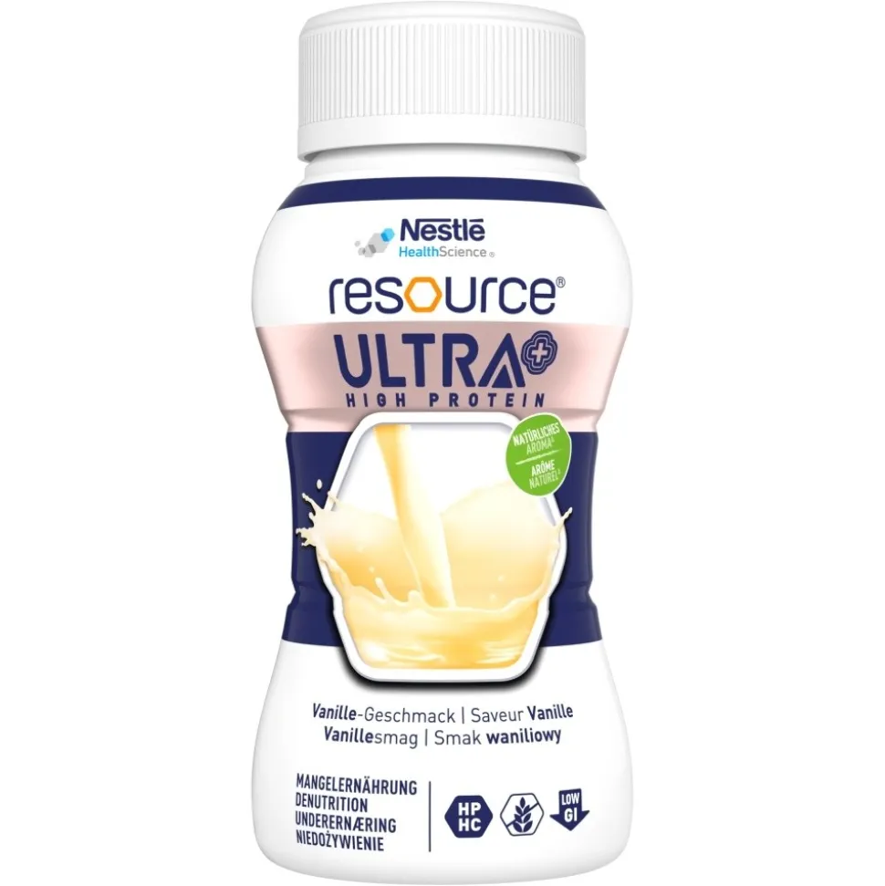 Resource Ultra+, płyn, smak waniliowy, 200 ml x 4