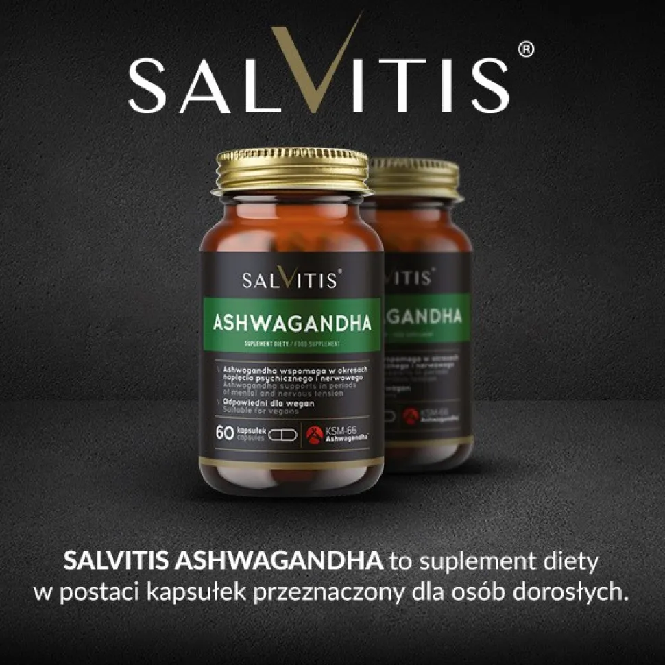 Salvitis Ashwagandha, kapsułki, 60 szt.