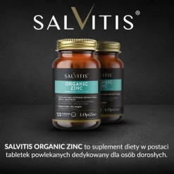 Salvitis Organic Zinc (Cynk organiczny), tabletki powlekane, 120 szt.