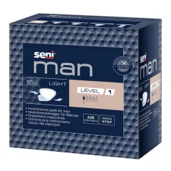 Seni Man Light, wkładki urologiczne dla mężczyzn, stopień 1, 15 szt.