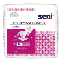 Seni Optima Quatro Medium, pieluchomajtki z pasem biodrowym, rozmiar M, 10 szt.
