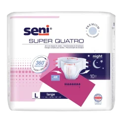 Seni Super Quatro, pieluchomajtki dla dorosłych, rozmiar L, 10 szt.