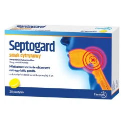 Septogard smak cytrynowy, 3 mg, pastylki twarde, 20 szt.