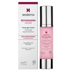 Sesderma Resveraderm Antiox, krem-żel, koncentrat odmładzający, 50 ml
