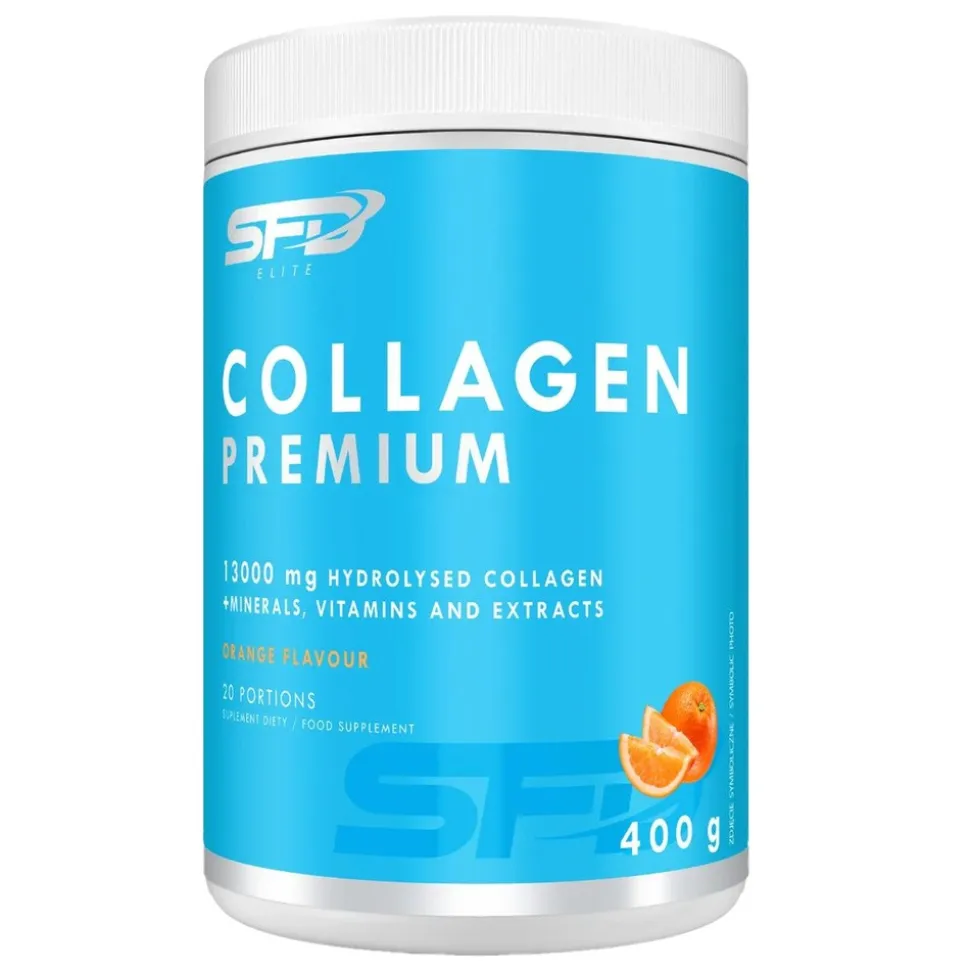 SFD Collagen Premium, proszek, smak pomarańczowy, 400 g