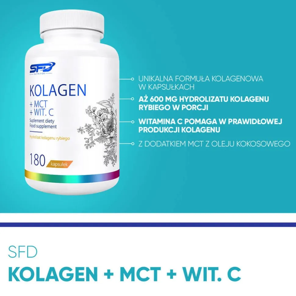 SFD Kolagen + MCT + Wit. C, kapsułki, 180 szt.