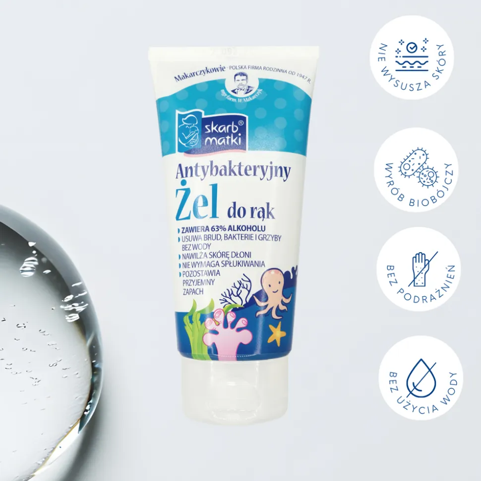 Skarb Matki, antybakteryjny żel do rąk, 80 ml