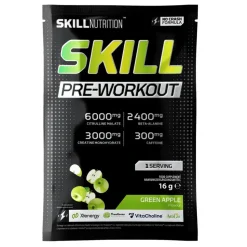 Skill Nutrition Pre-Workout, proszek, smak green apple, 16 g