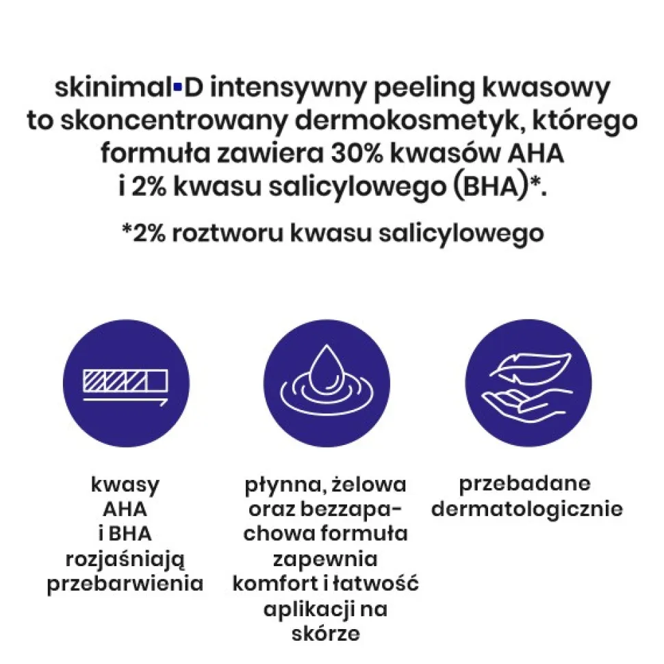Skinimal D, intensywny peeling kwasowy, 30 ml