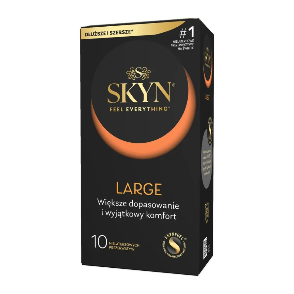 Skyn Large, nielateksowe prezerwatywy, 10 szt.