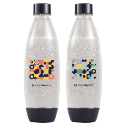 SodaStream Fuse Bubble Mosaic, butelka 1L czarna, 2 szt.