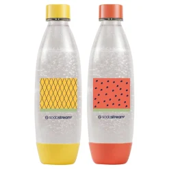 SodaStream Fuse WaterPomelo, butelka 1L żółta + pomarańczowa, 2 szt.