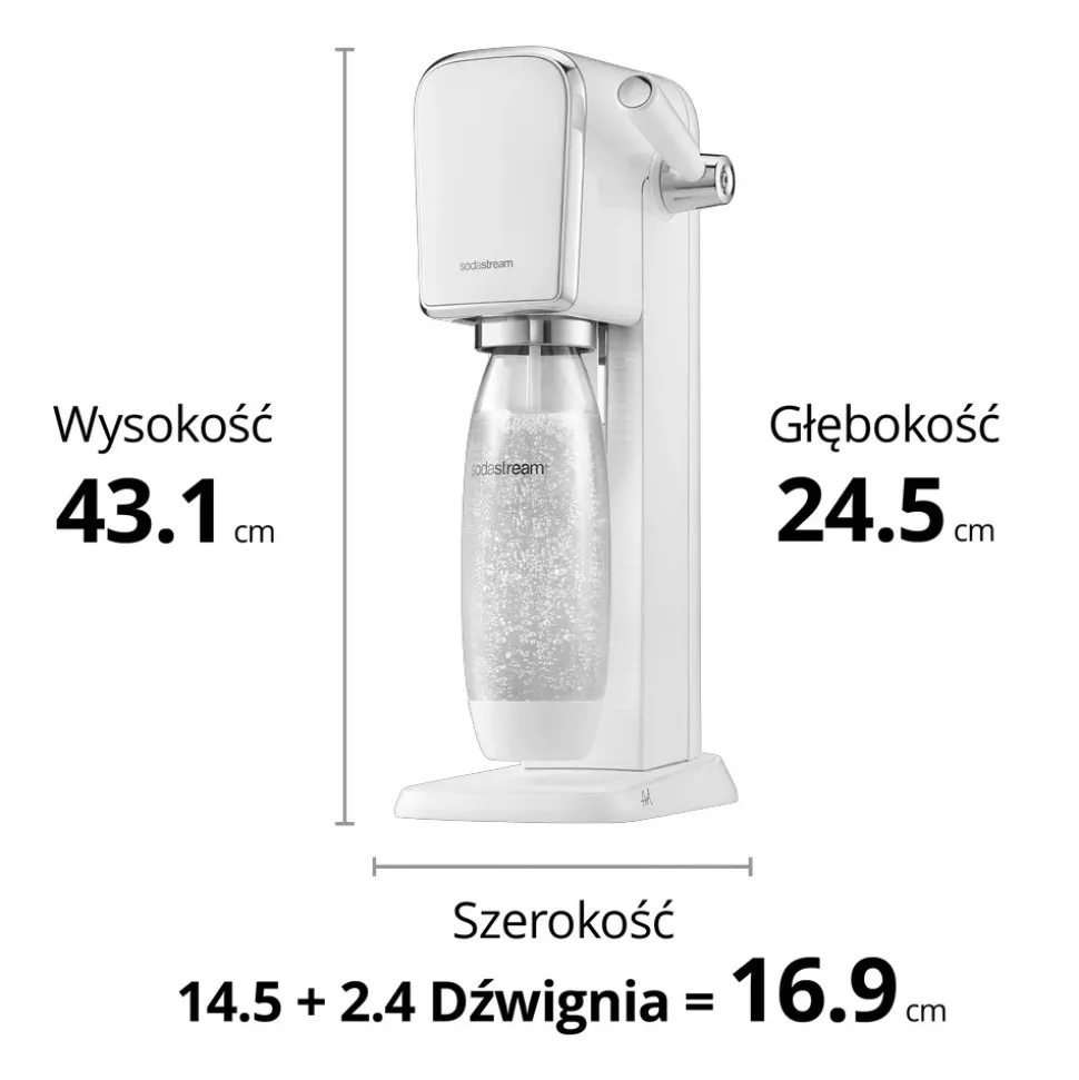 SodaStream, Saturator Art, biały, 60L