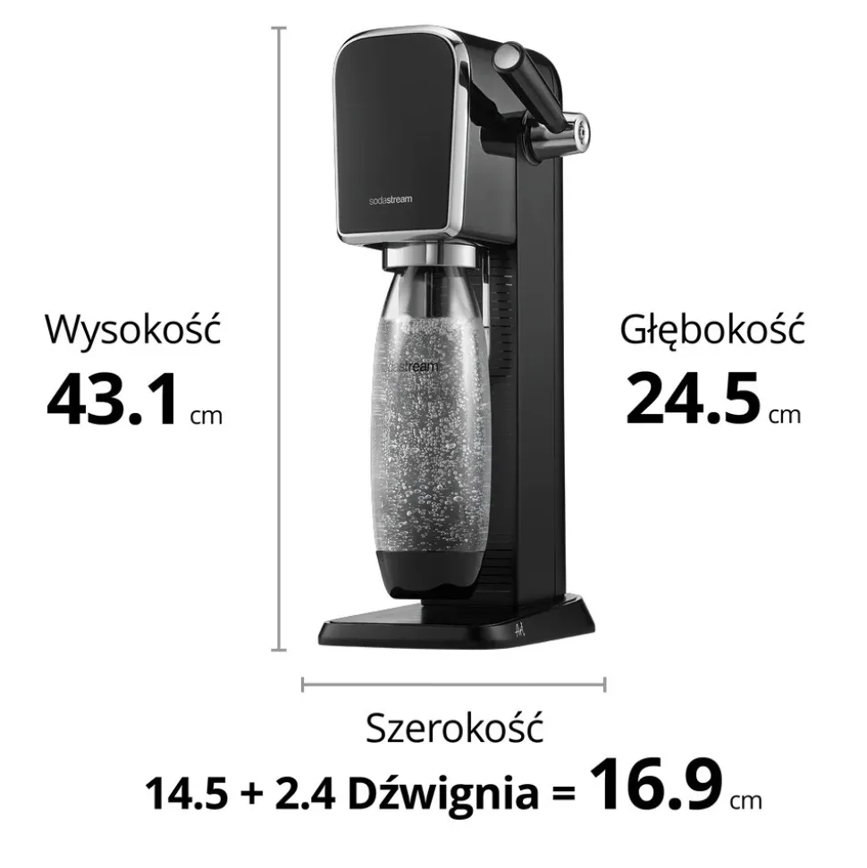 SodaStream, Saturator Art, czarny, 60L