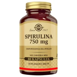 Solgar Spirulina 750 mg, kapsułki, 80 szt.