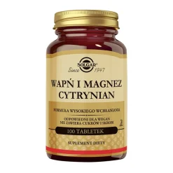 Solgar Wapń i Magnez Cytrynian, tabletki, 100 szt.