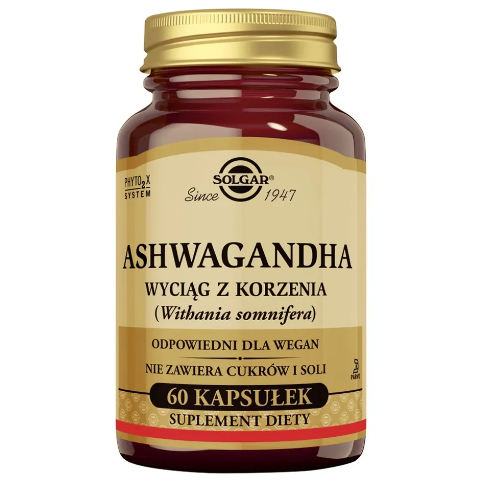 Solgar Witania Ospała Ashwagandha, kapsułki, 60 szt.