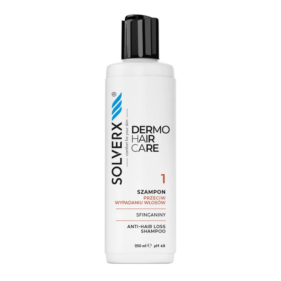 Solverx dermoHAIR, szampon przeciw wypadaniu włosów, 250 ml