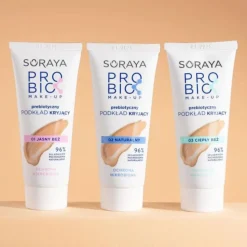 Soraya Probio Make-Up, prebiotyczny podkład kryjący, jasny beż 01, 30ml
