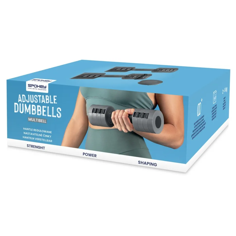 Spokey, Multibell, hantle regulowane 2 x 2,5 kg