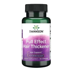 Swanson, Full Effect Hair Thickener Featuring Keranat, kapsułki, 60 szt.