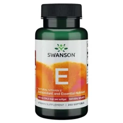 Swanson Witamina E naturalna 200 IU, kapsułki, 250 szt.