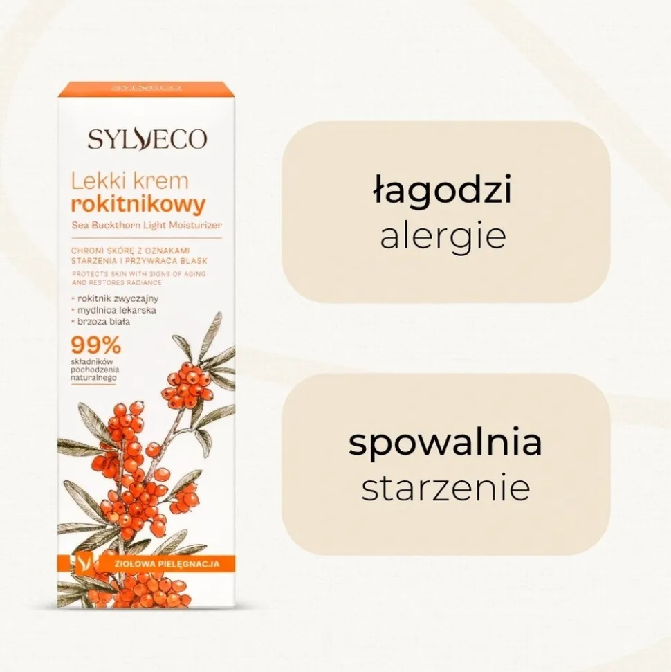 Sylveco, lekki krem rokitnikowy, 50 ml