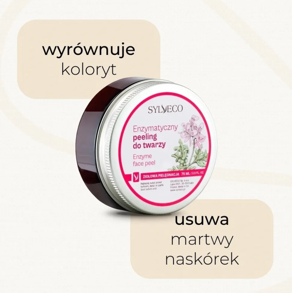 Sylveco, peeling enzymatyczny do twarzy, 75 ml