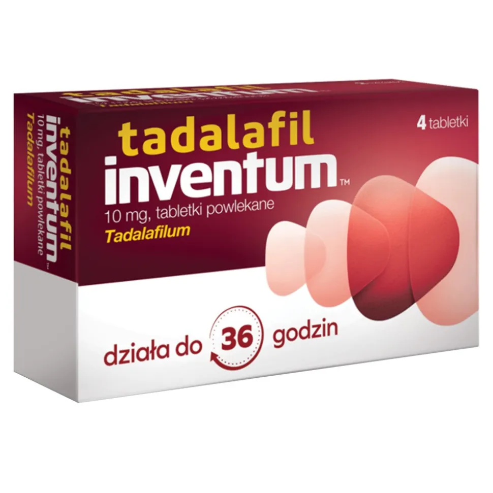 Tadalafil Inventum, 10 mg, tabletki powlekane, 4 szt.